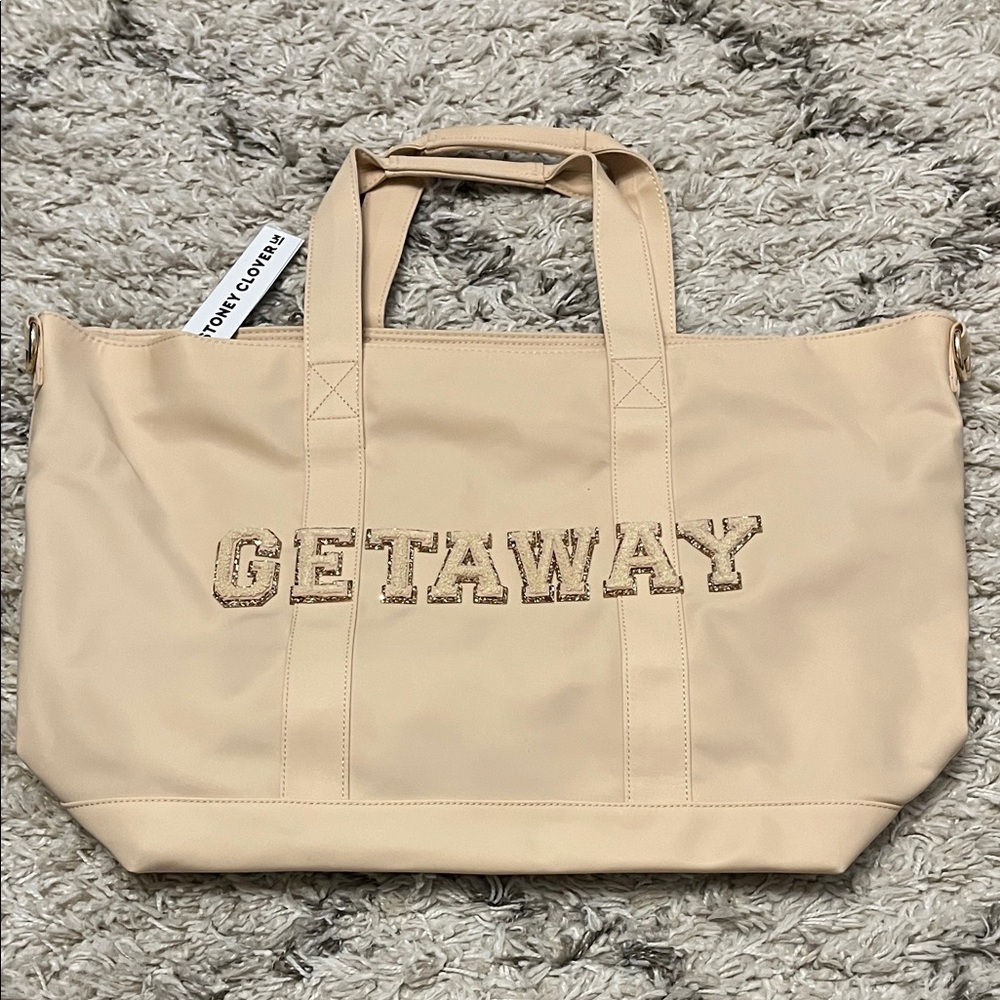 Stoney Clover Lane “Getaway” classic tote. Sand. Cream. Tan. New with tag.